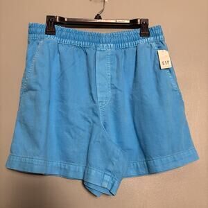NWT Gap Women’s UltraSoft Easy Shorts Blue Regular New Stain Mom Medium